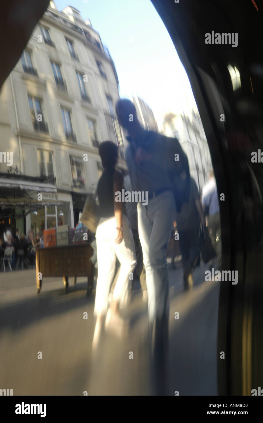 reflection store window windows commerce paris france Stock Photo - Alamy