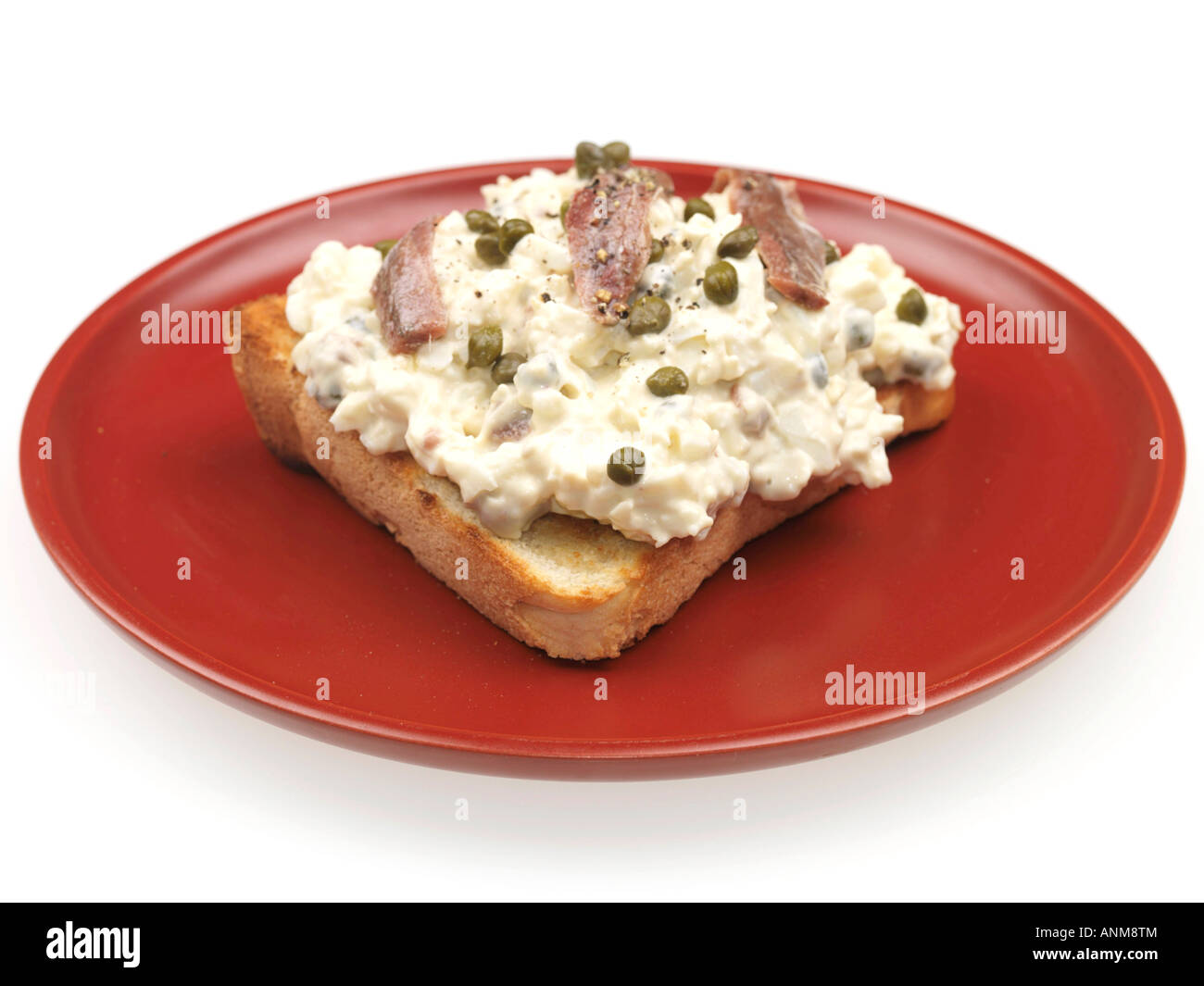 Scrambled egg with anchovies meal meals breakfast plate healthy food hi