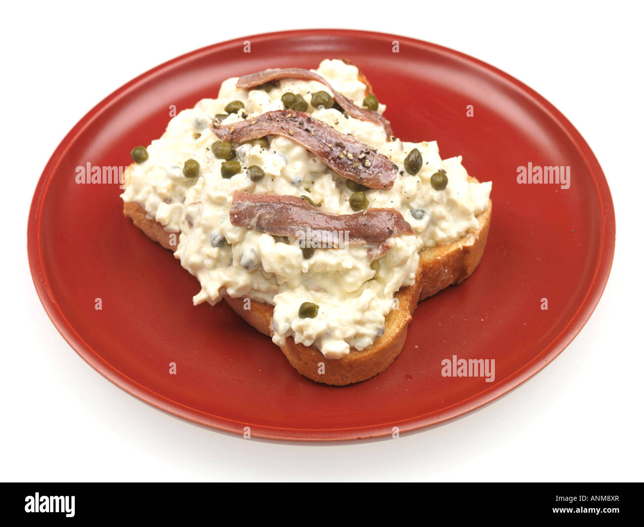 Scrambled egg with anchovies meal meals breakfast plate healthy food hi