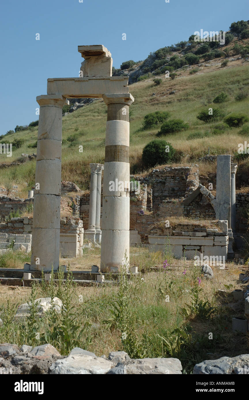 Ephesus. Prytaneion construction in Turkey. Stock Photo