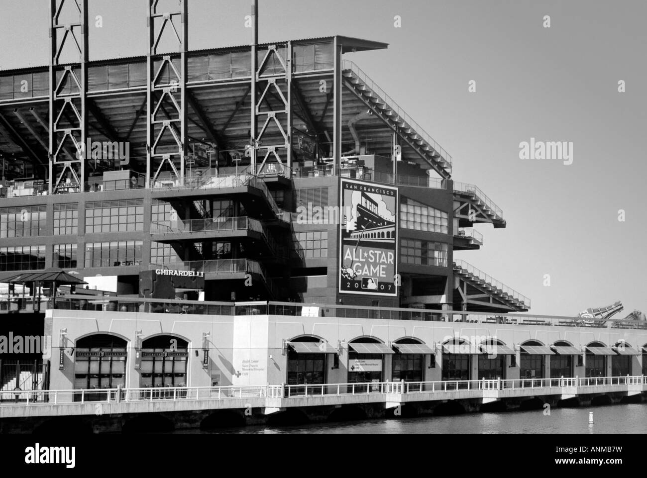 View of right field and McCovey Cove from AT&T Park, home of the San  Francisco Giants baseball team during NLCS Stock Photo - Alamy
