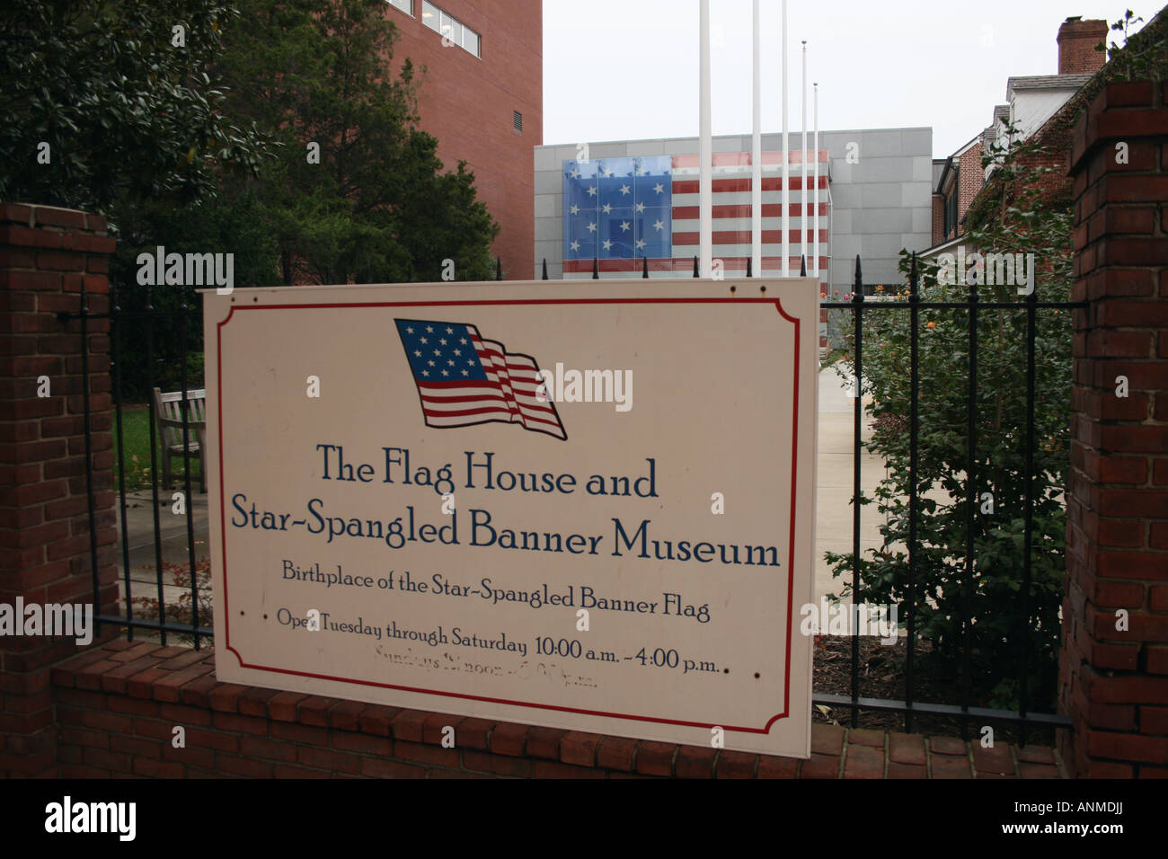 The Flag House and Star-Spangled banner Museum Baltimore  November 2007 Stock Photo