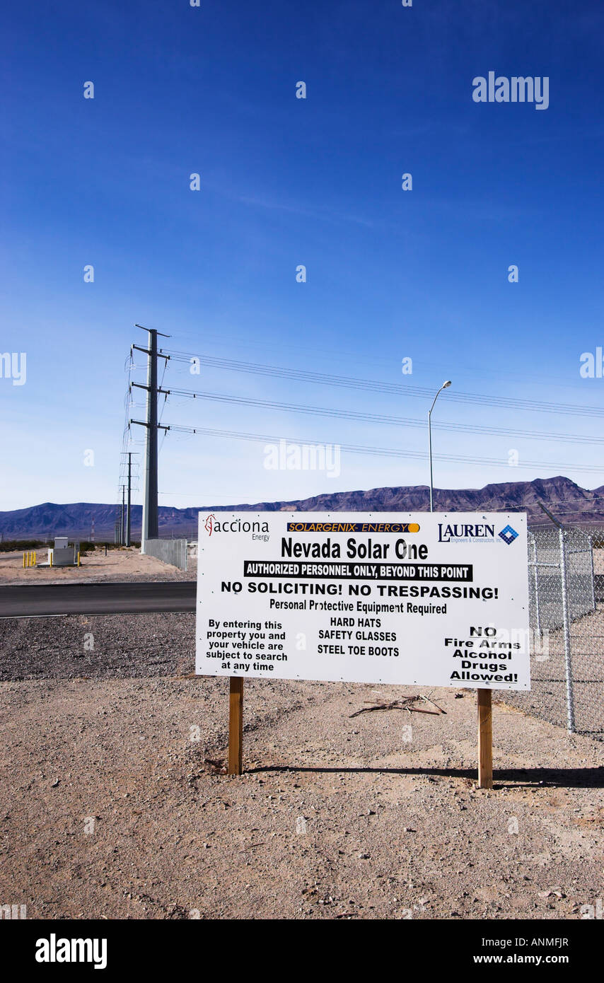 Nevada Solar One power plant Stock Photo