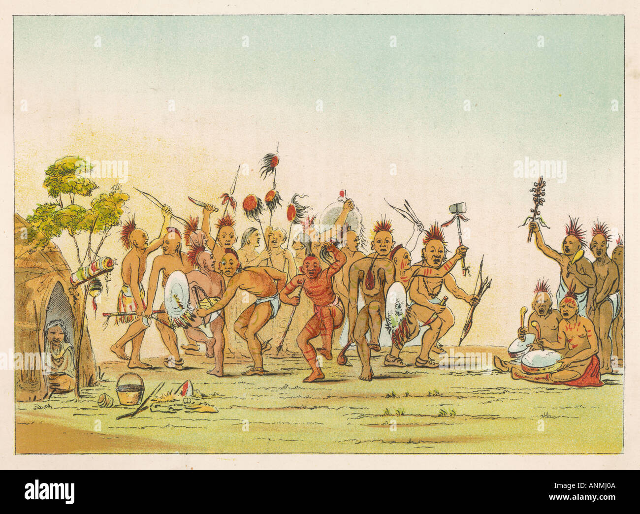 Racial Dance Battle 1830 Stock Photo
