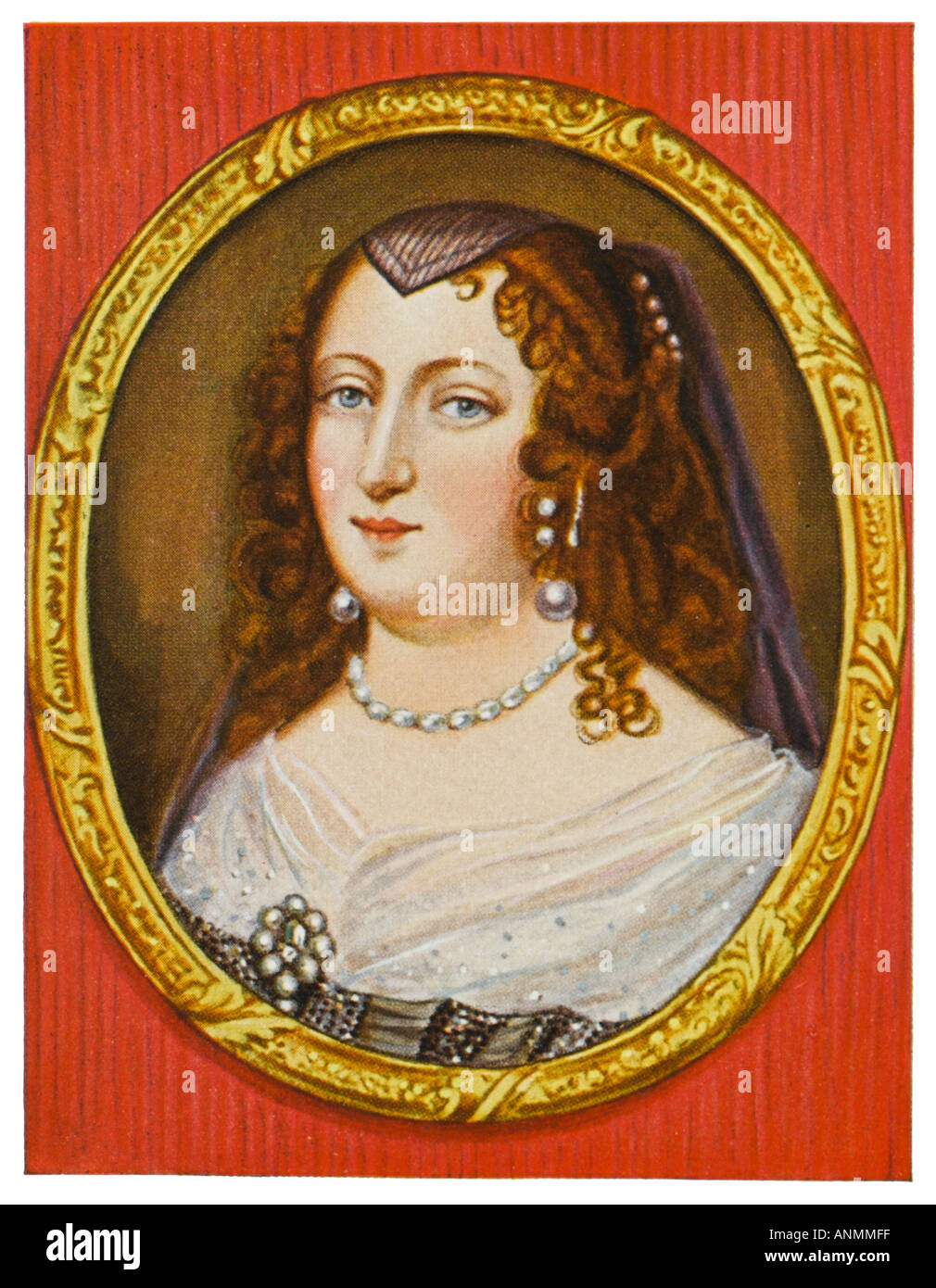 Anne Of Austria Petitot Stock Photo