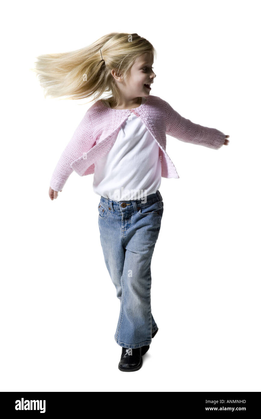 Close up of a girl spinning around Stock Photo - Alamy