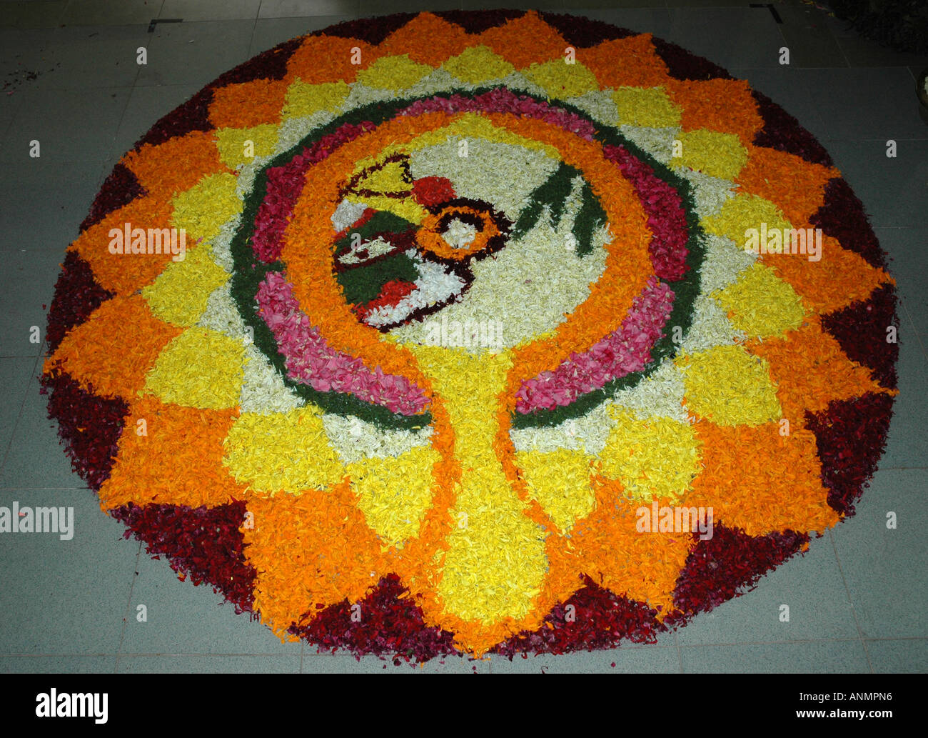 Flower arrangement in Trivandrum Kerala southern India Stock Photo Alamy