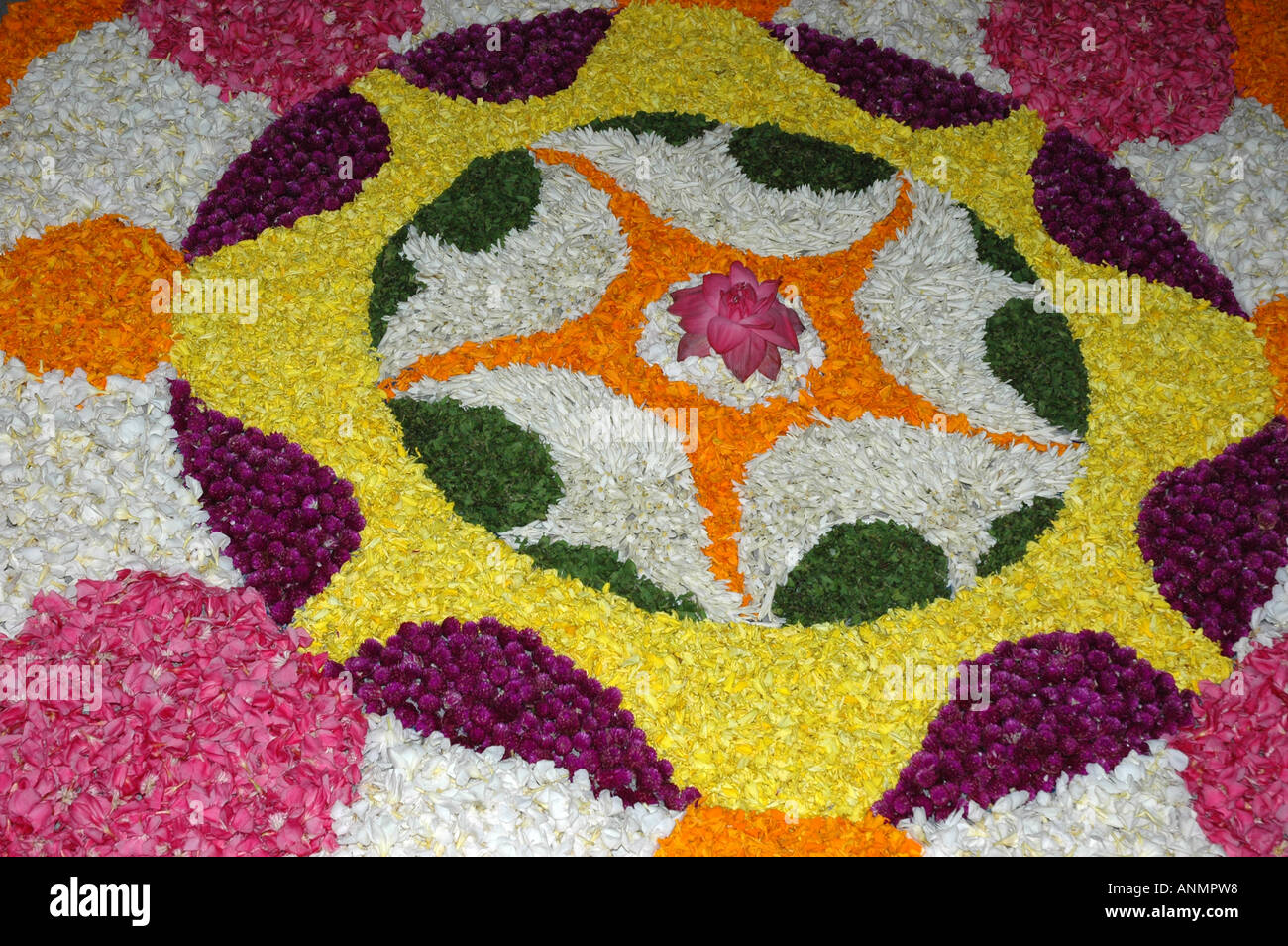 Flower arrangement in Trivandrum Kerala southern India Stock Photo Alamy