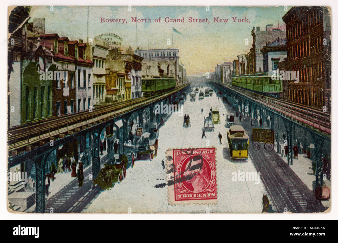 New York Bowery El Stock Photo