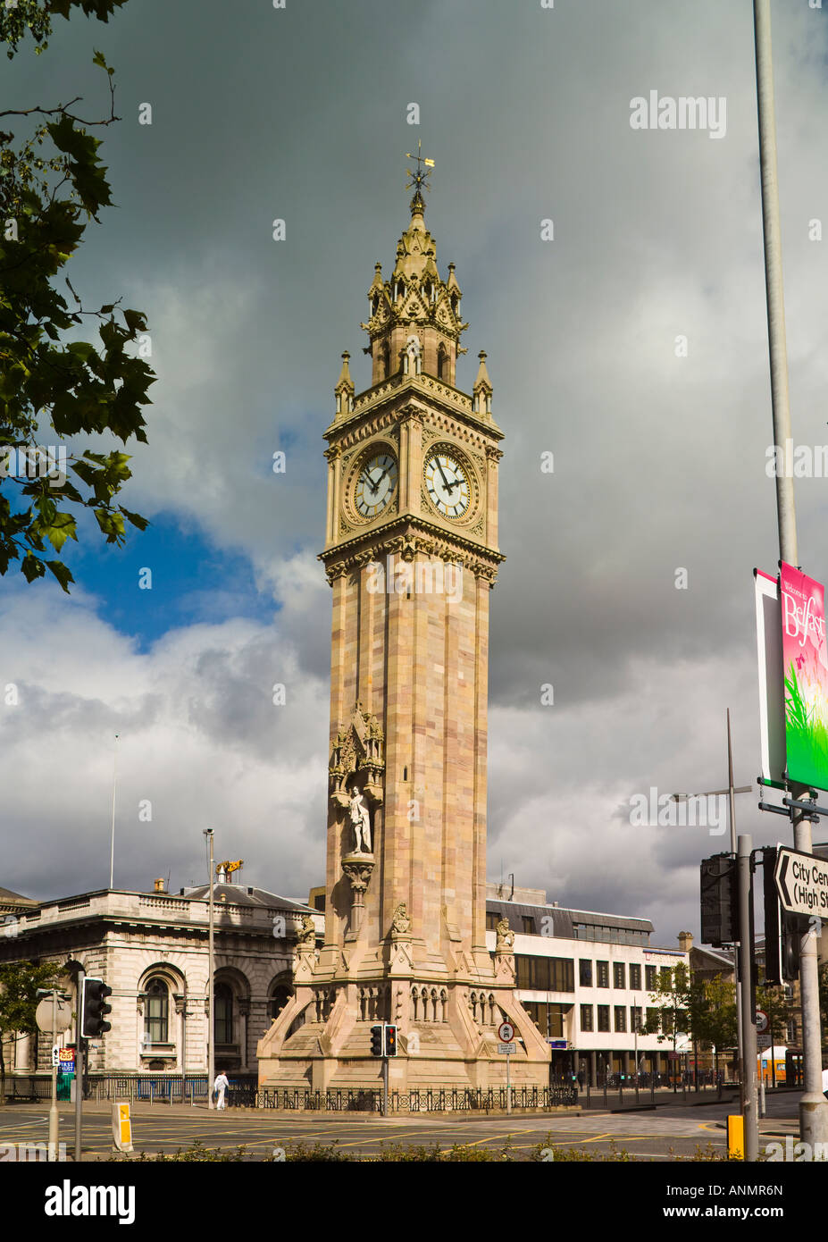 Albert Memorial Clock, High Street, Belfast, Northern Ireland Stock