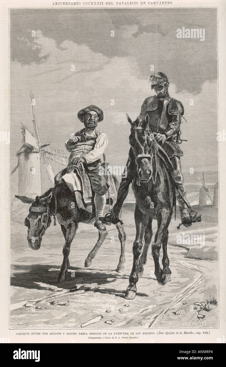 Don Quijote Sancho Stock Photo