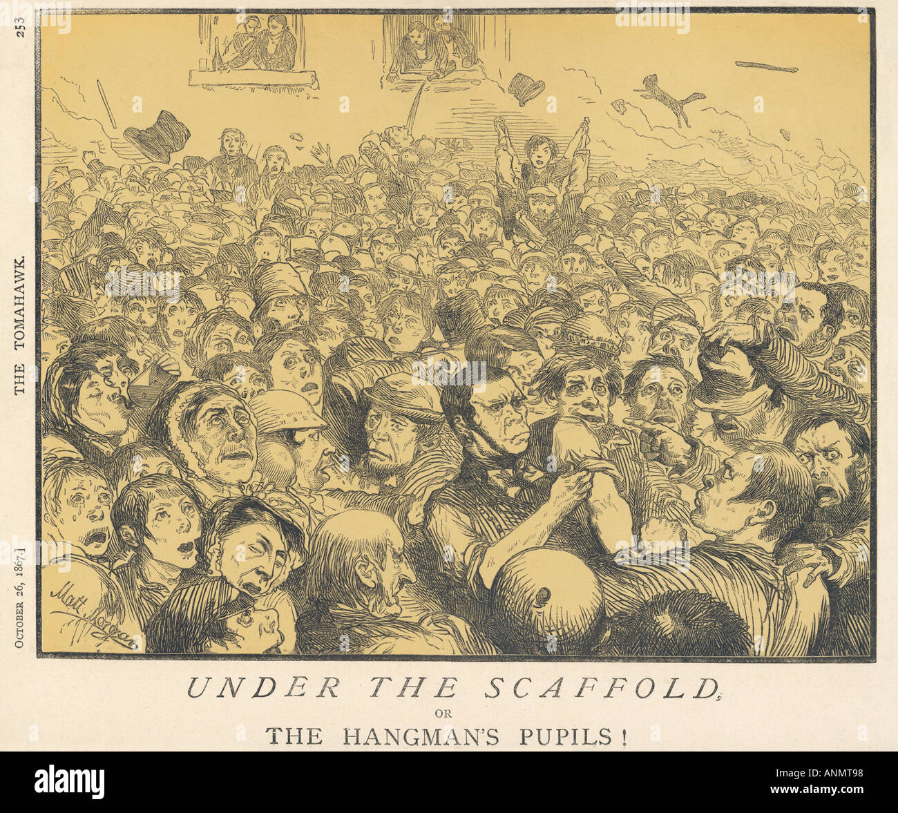 Satire On Hanging 1867 Stock Photo
