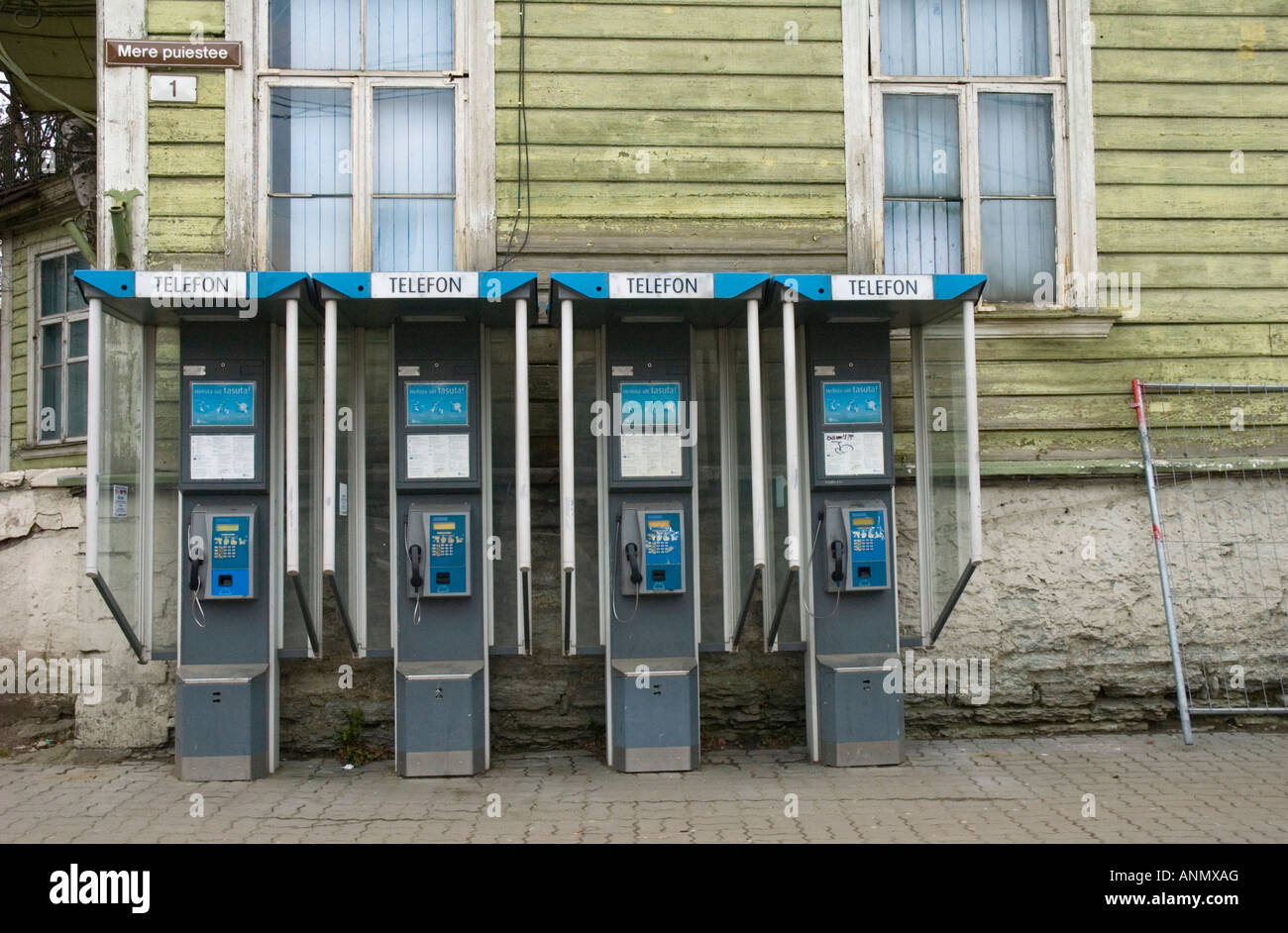 Public telephones in central Tallinn Estonia Stock Photo - Alamy