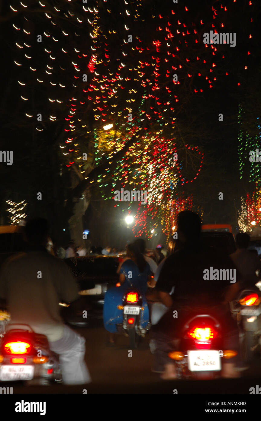 Lights in Trivandrum Thiruananthapuram city at Onam celebrations Kerala