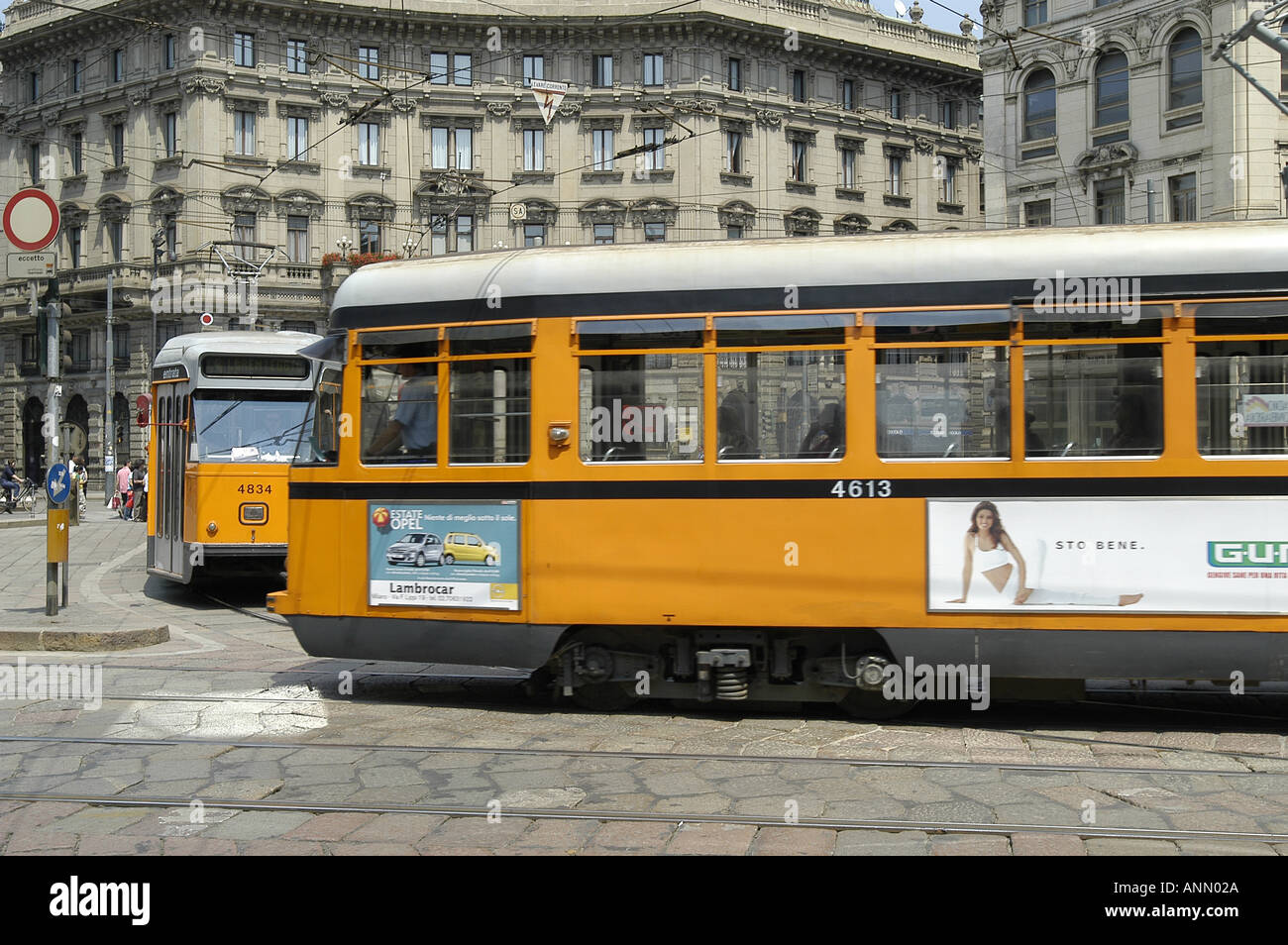 Tram Public transportation Milan Milano Italia Italy Street downtown