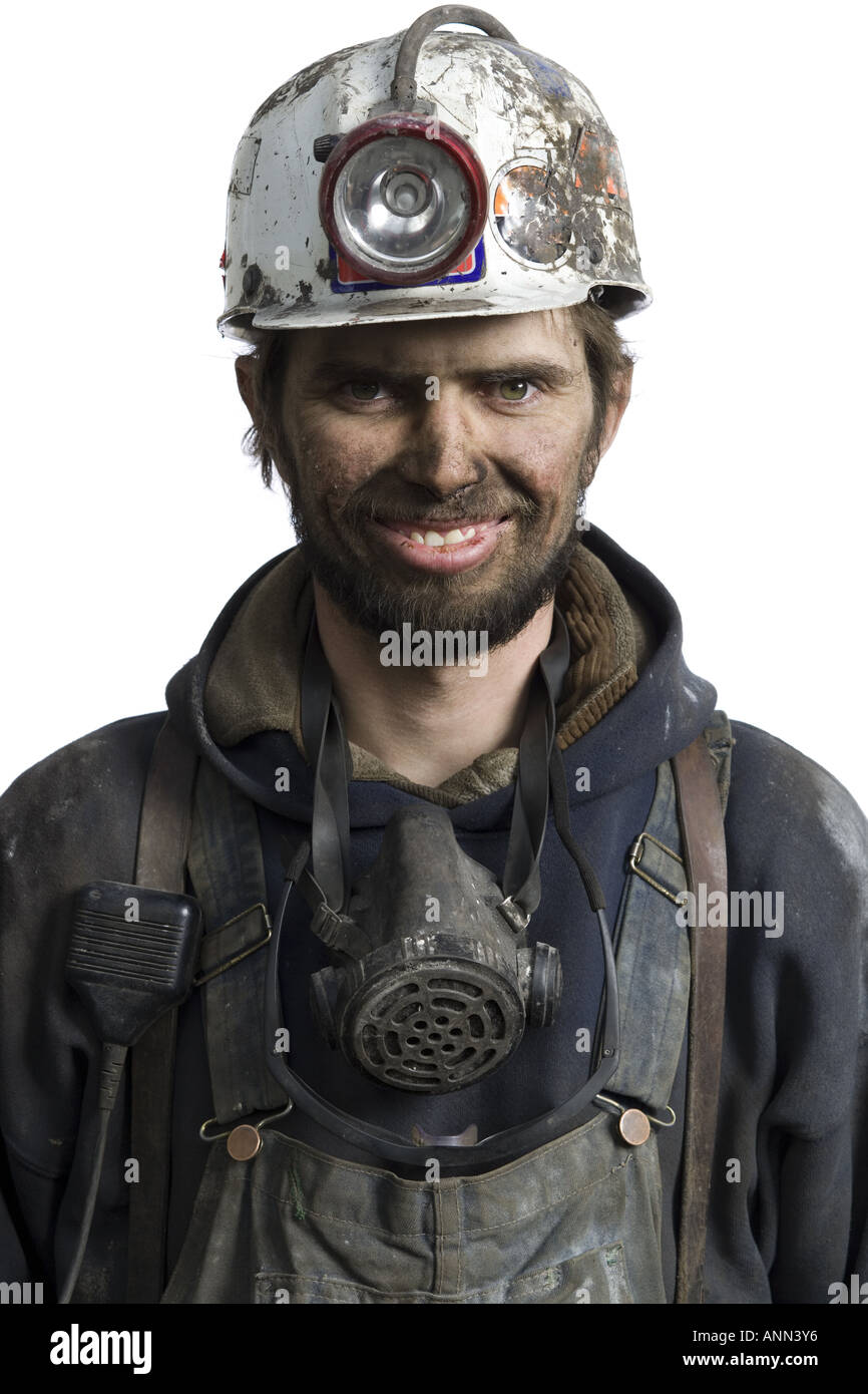 Portrait of a coal miner Stock Photo