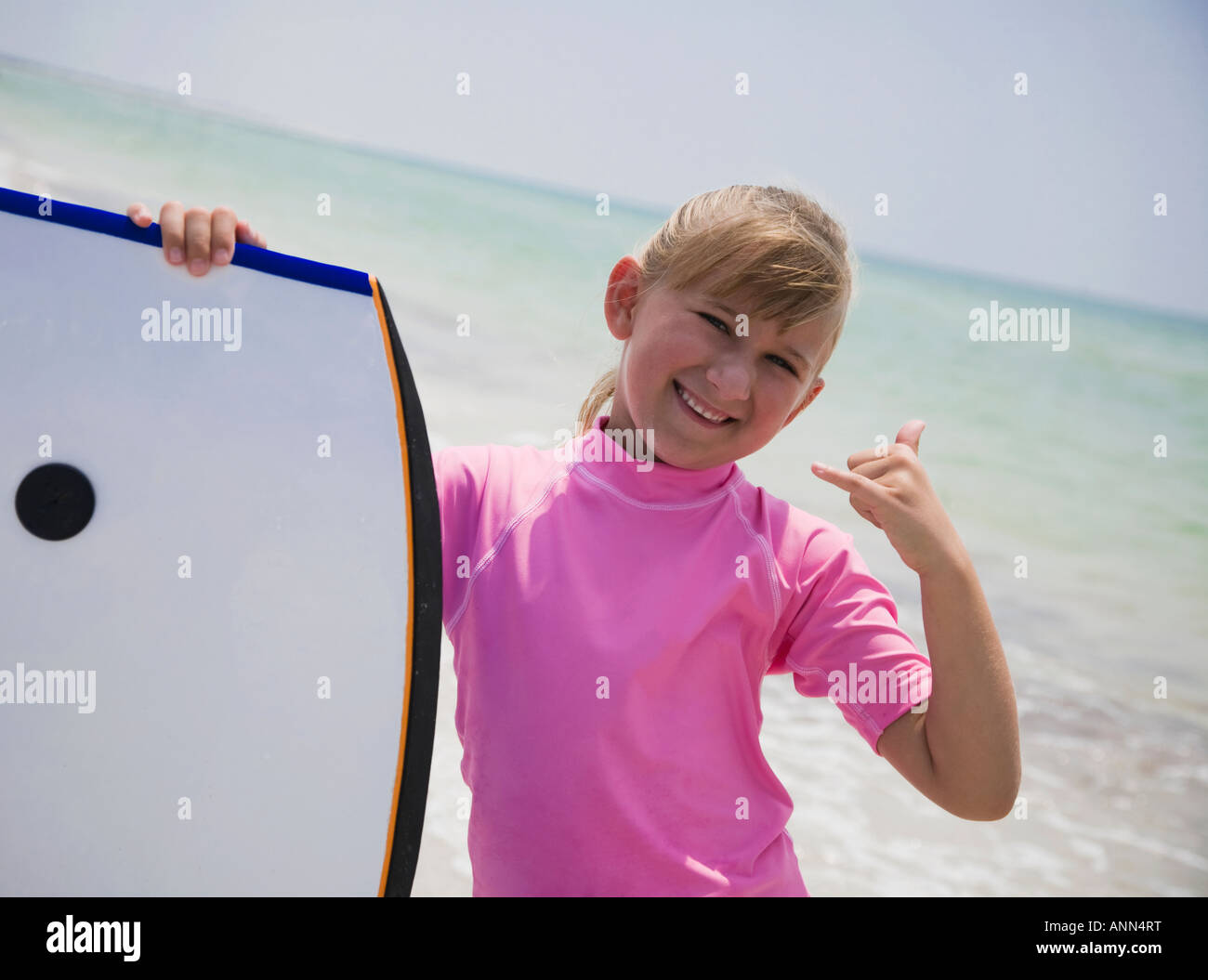 Girl with boogie board hires stock photography and images Alamy