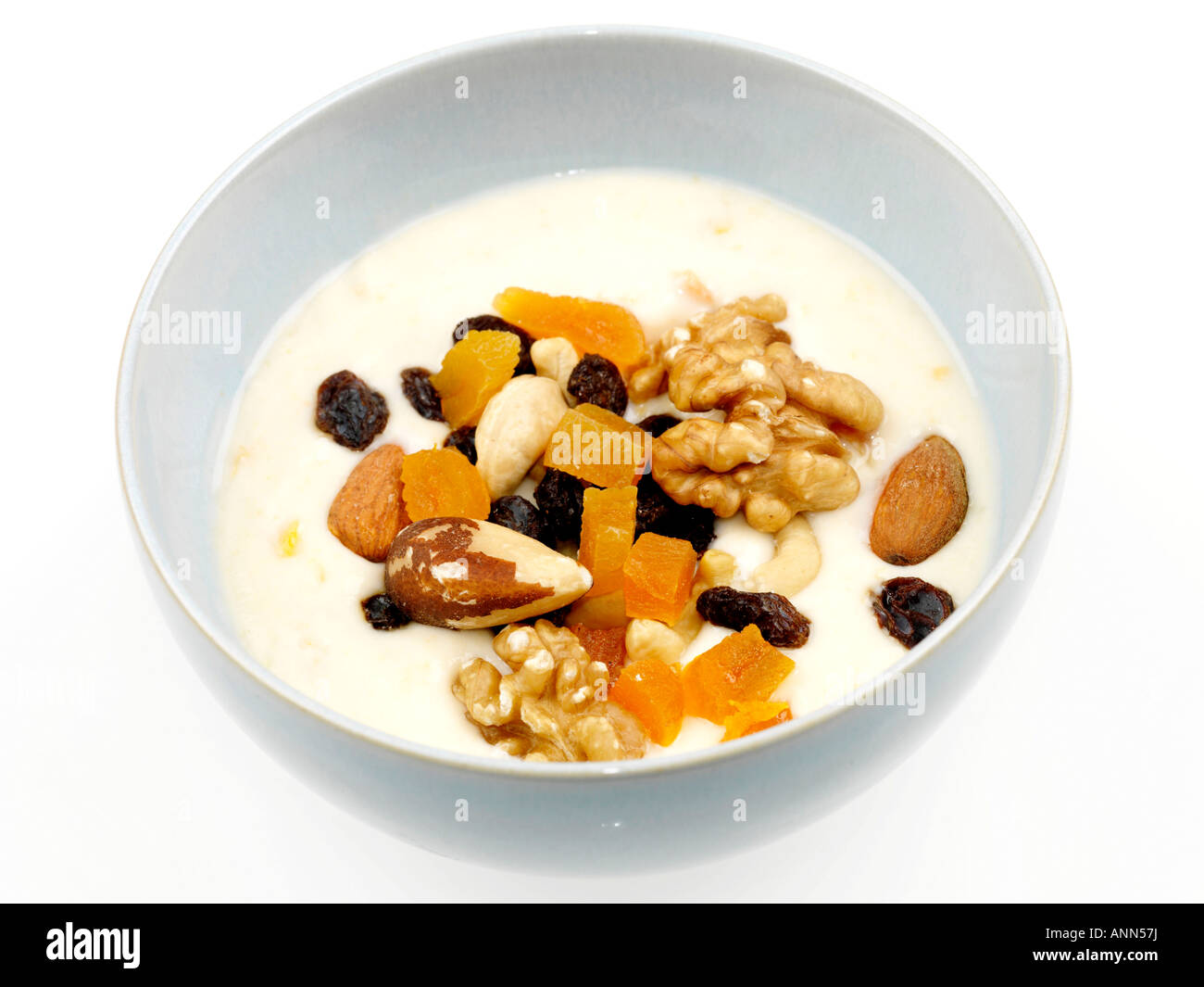Low Fat Yogurt with Dried Fruit Stock Photo Alamy
