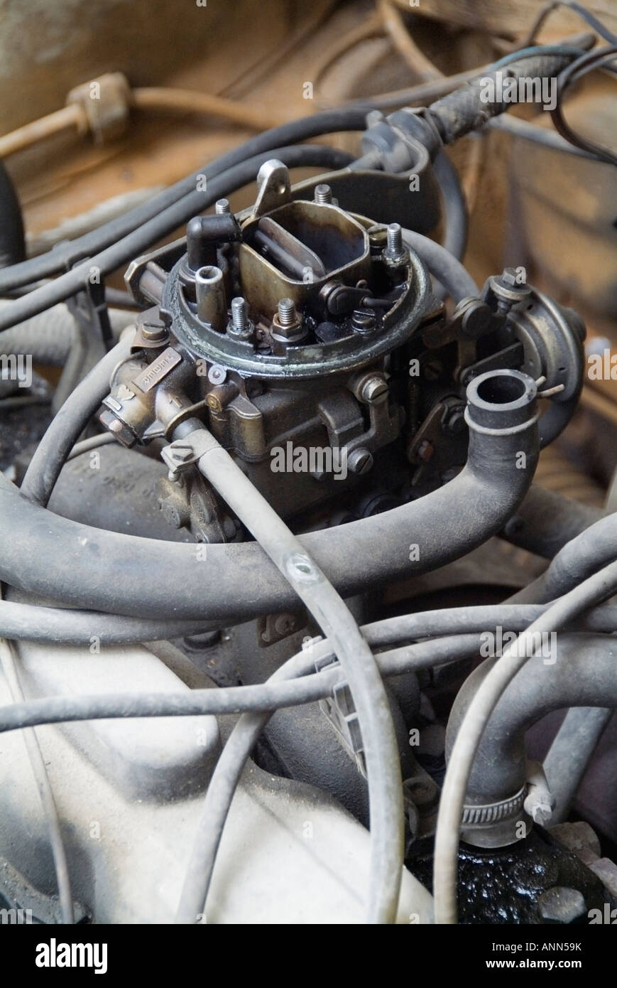 carb carburetor car engine motor fuel vaporization Stock Photo Alamy