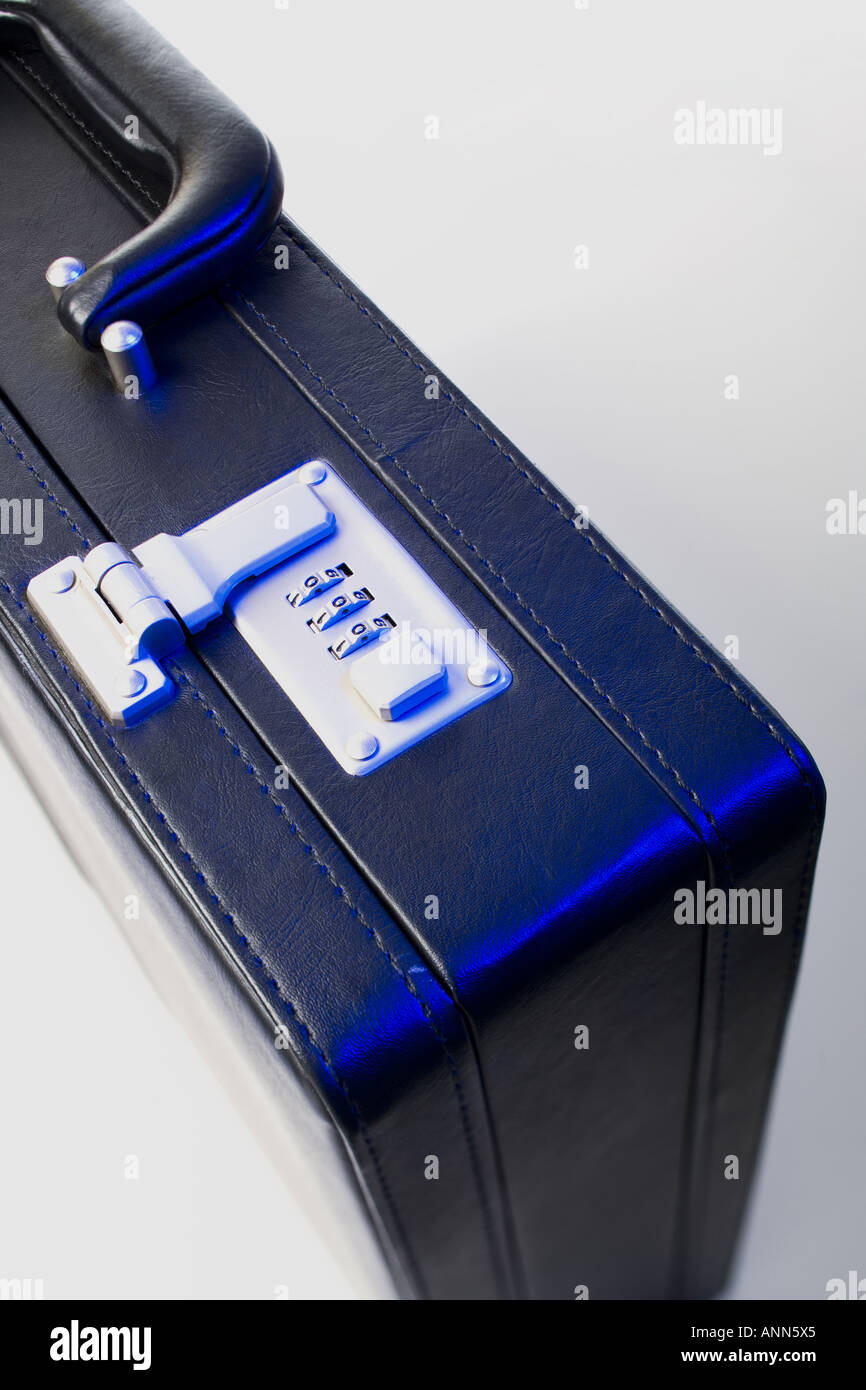 Close-up of a briefcase combination lock Stock Photo