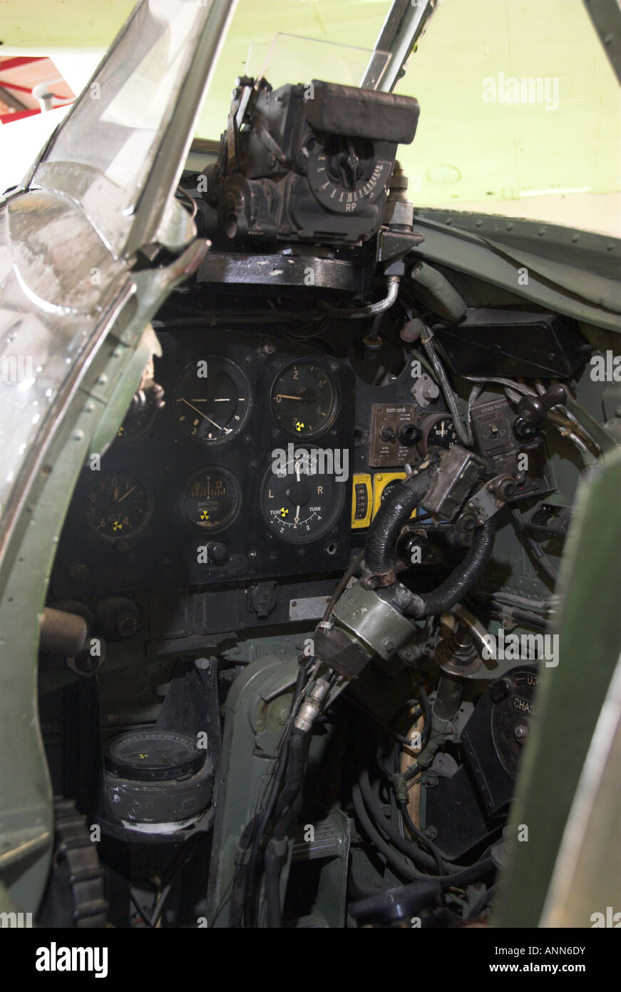 Spitfire Cockpit Stock Photo - Alamy