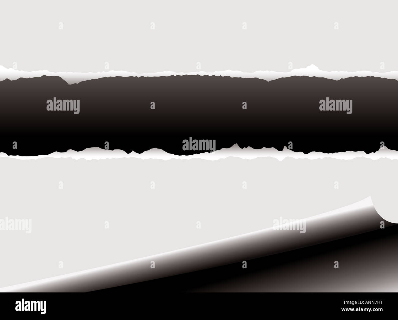 Illustrated page background with a rip through the middle and room for ...