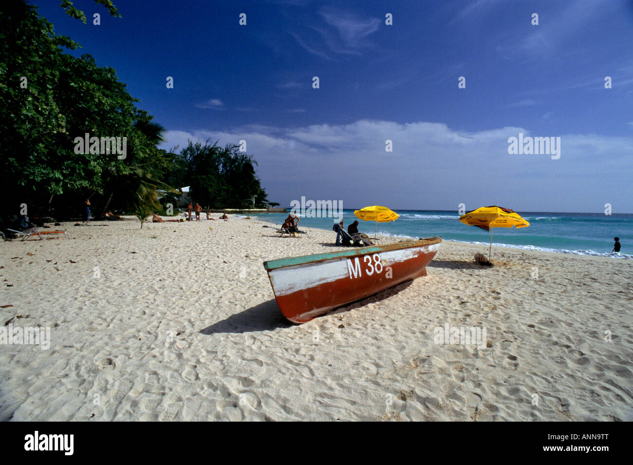 Beach St Lawrence Gap Dover Barbados Stock Photo Alamy