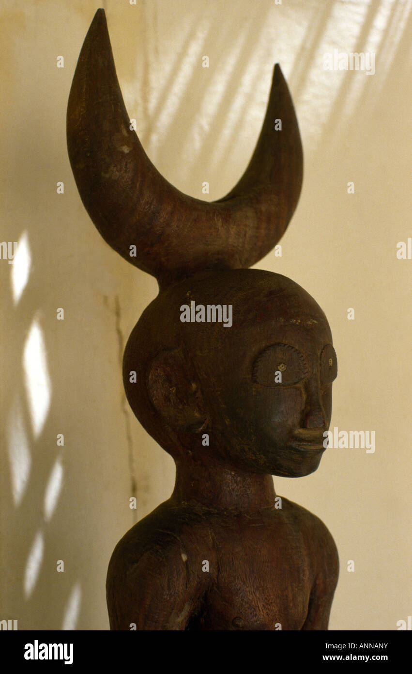 Khartoum Sudan  Horned Ethnographical Museum Goddess Of Fertility Stock Photo