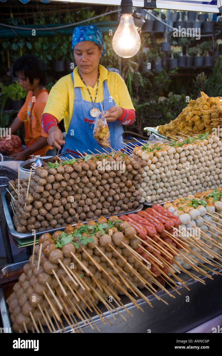 Food Stall at Chatuchak Weekend Market Bangkok Thailand Stock Photo