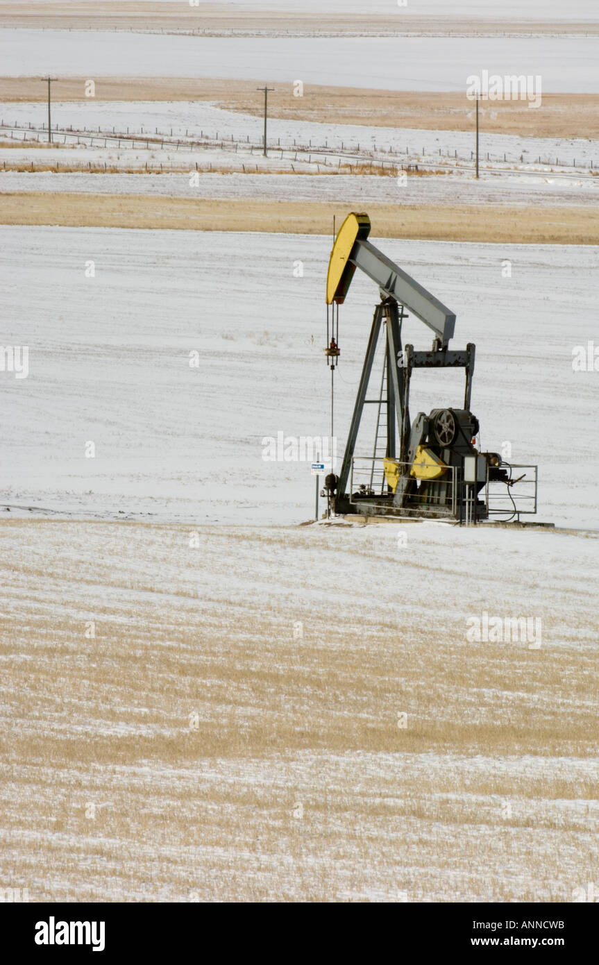 Pump jack in field in alberta hires stock photography and images Alamy