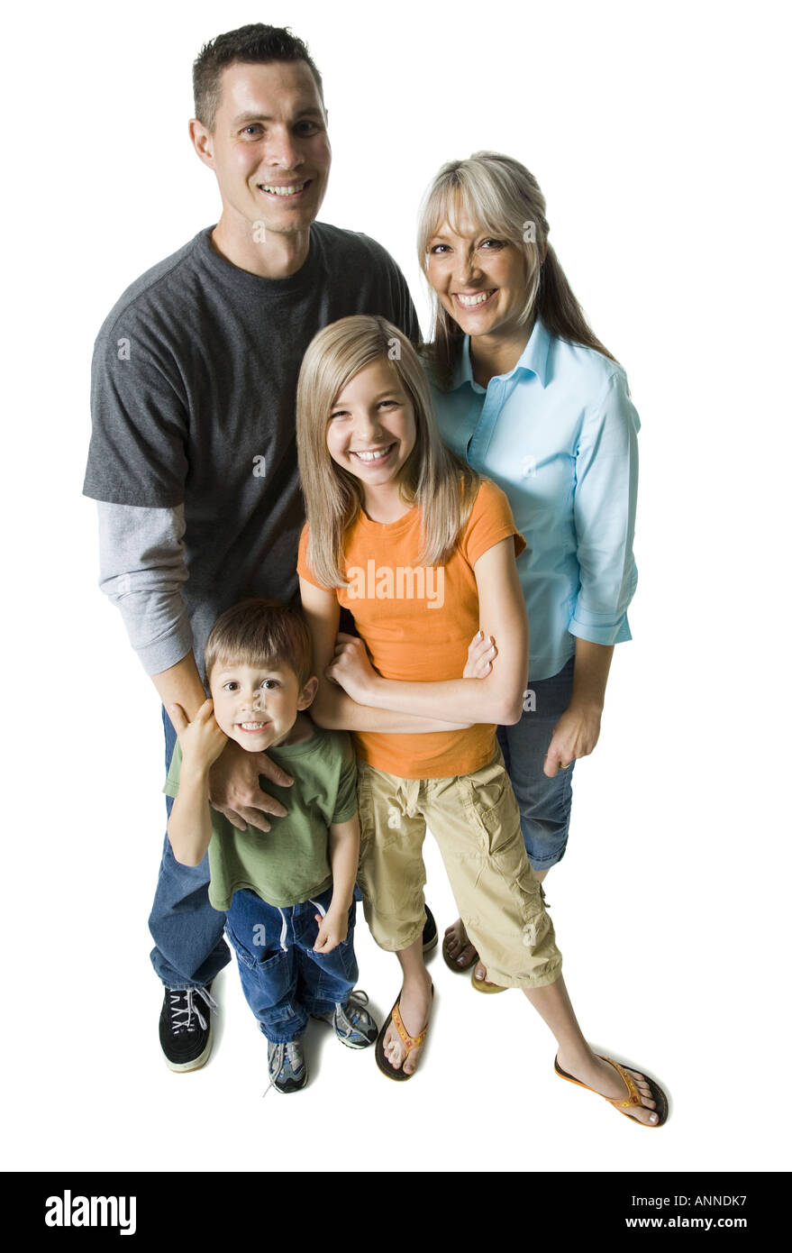 Portrait of a family smiling Stock Photo
