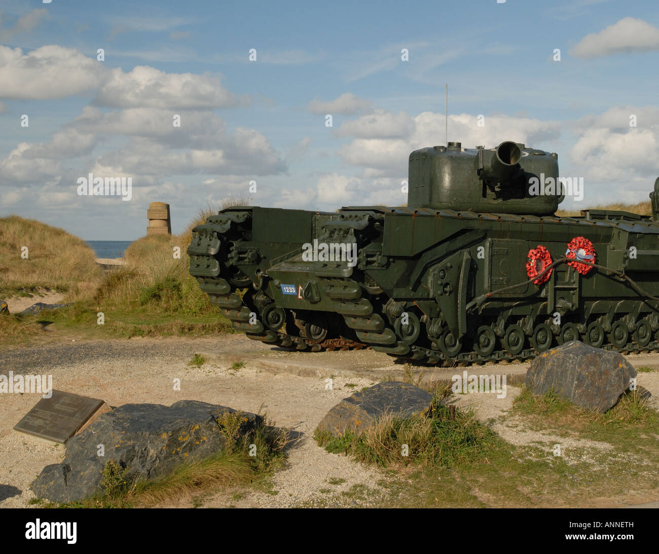 Churchill Tank memorial, Juno Beach, GrayesurMer, Normandy, France