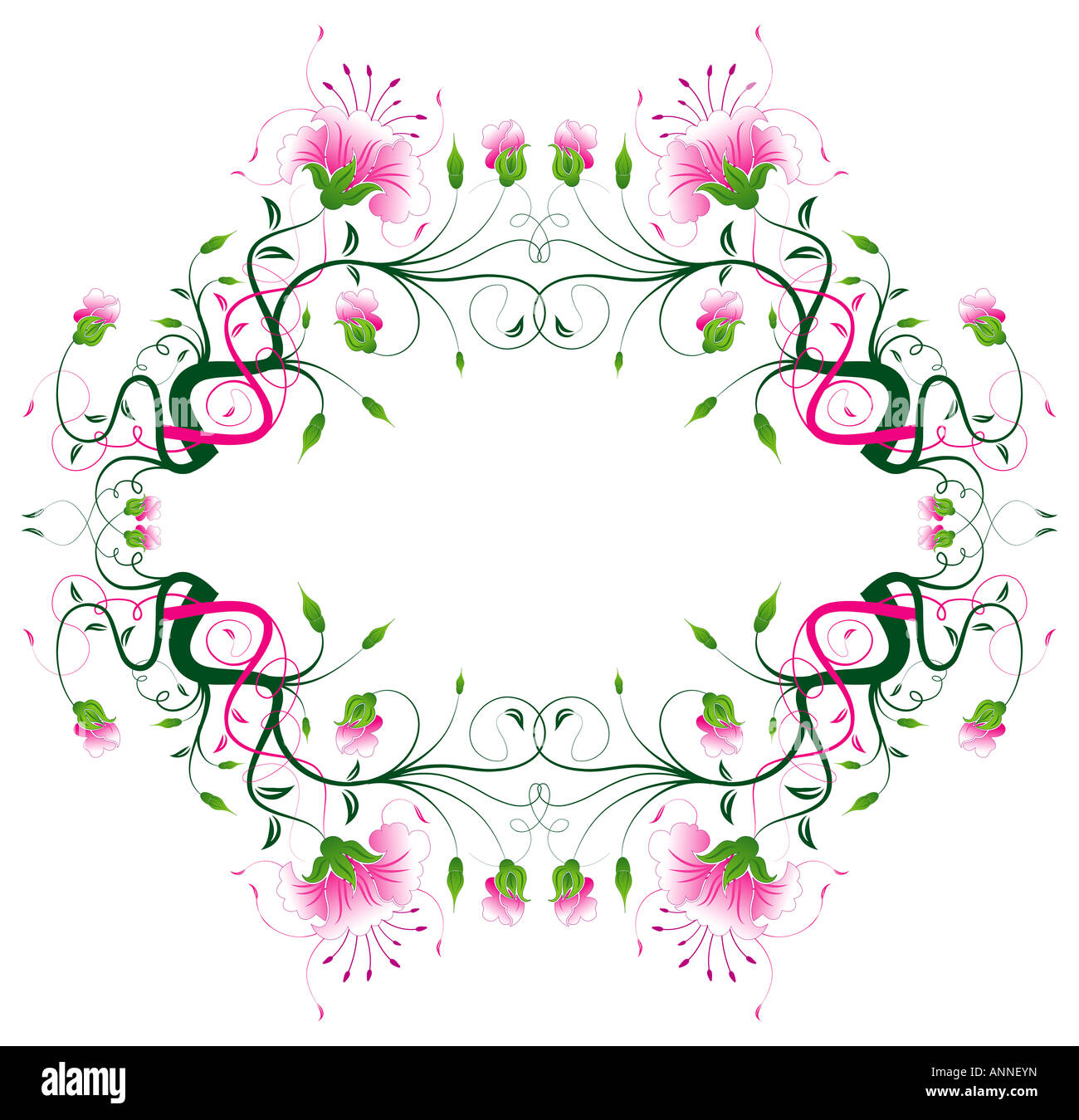 Abstract flower frame Stock Photo - Alamy