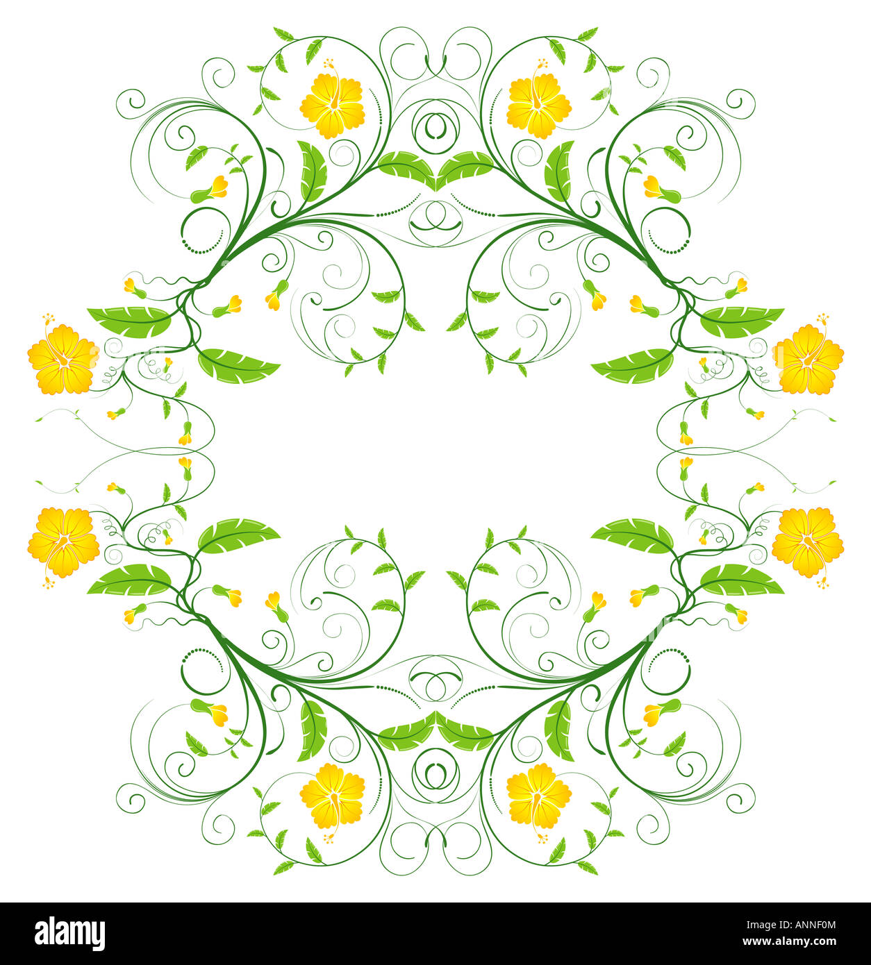 Abstract flower frame Stock Photo - Alamy
