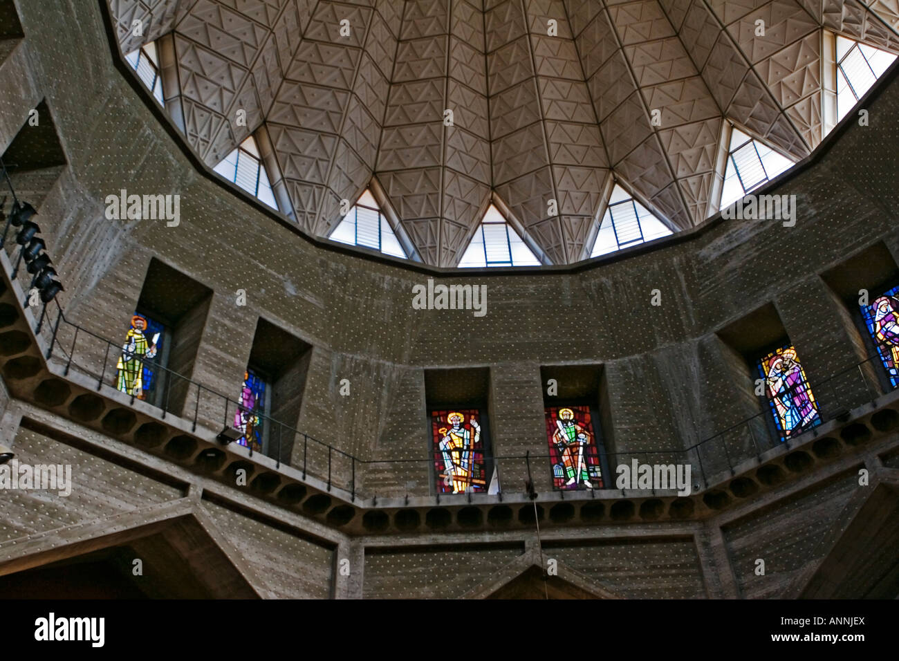 Israel Lower Galilee Nazareth Interior of the Basilica of the Annunciation Stock Photo