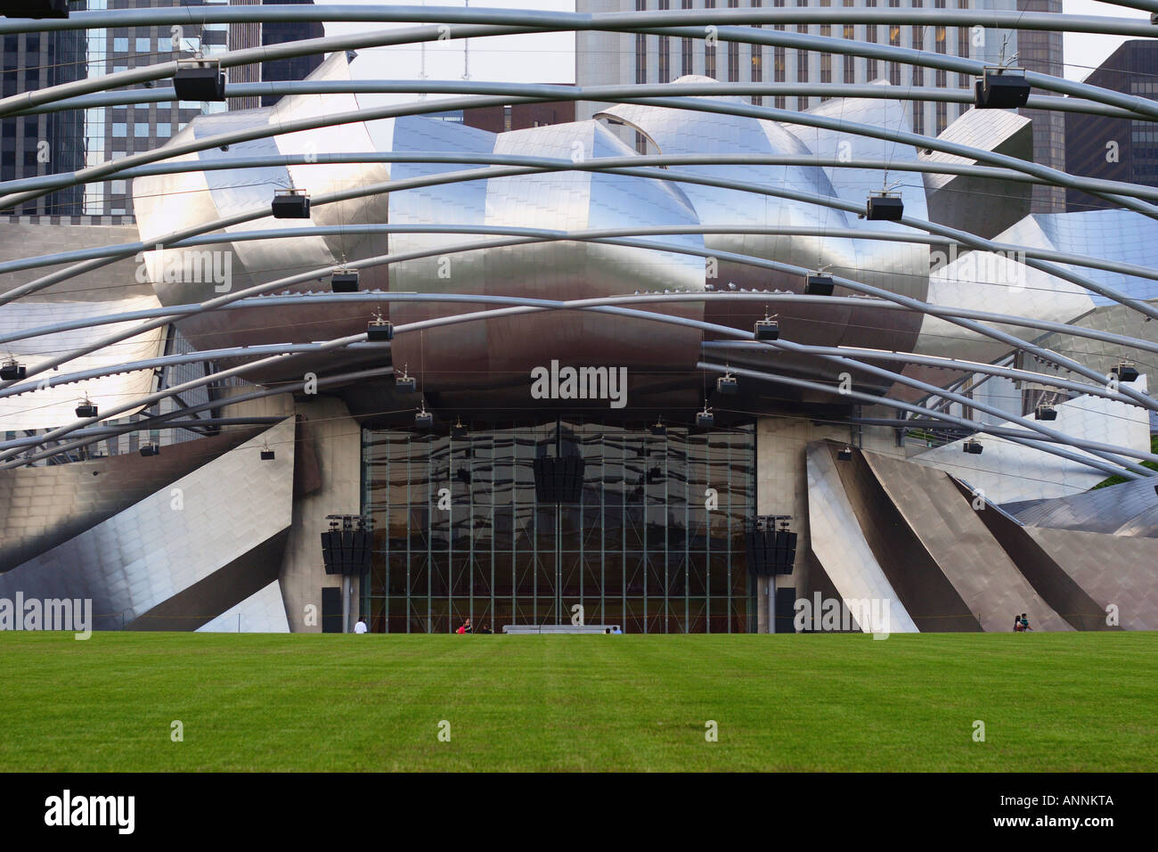Chicago's Frank Gehry designed Pritzker Pavilion outdoor concert venue
