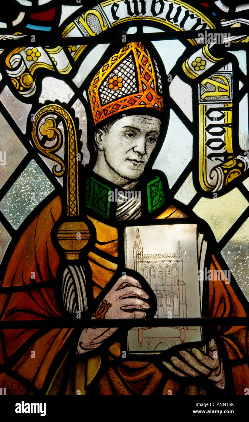 Stained Glass Window of Abbot Walter Newbury (d. 1473) at Bristol