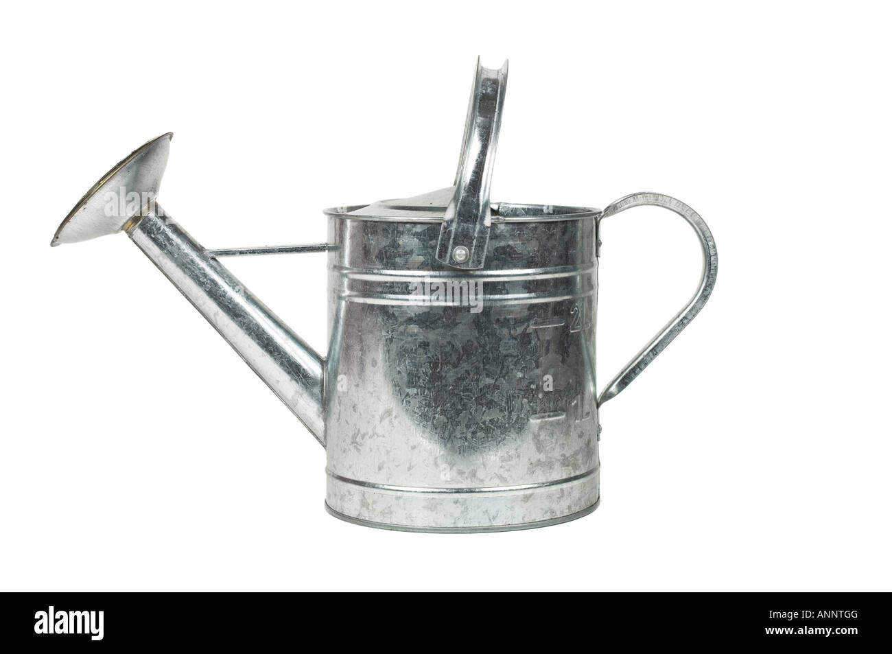 Aluminium watering can Stock Photo