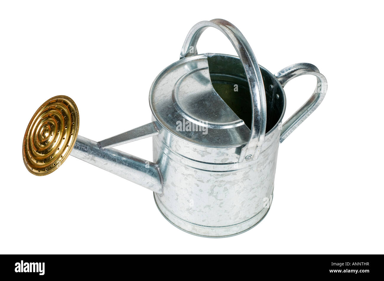 Aluminium watering can Stock Photo