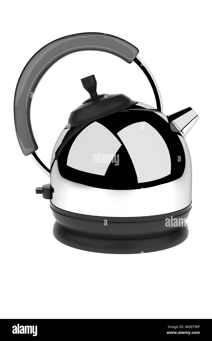 Chrome Tea kettle Stock Photo Alamy