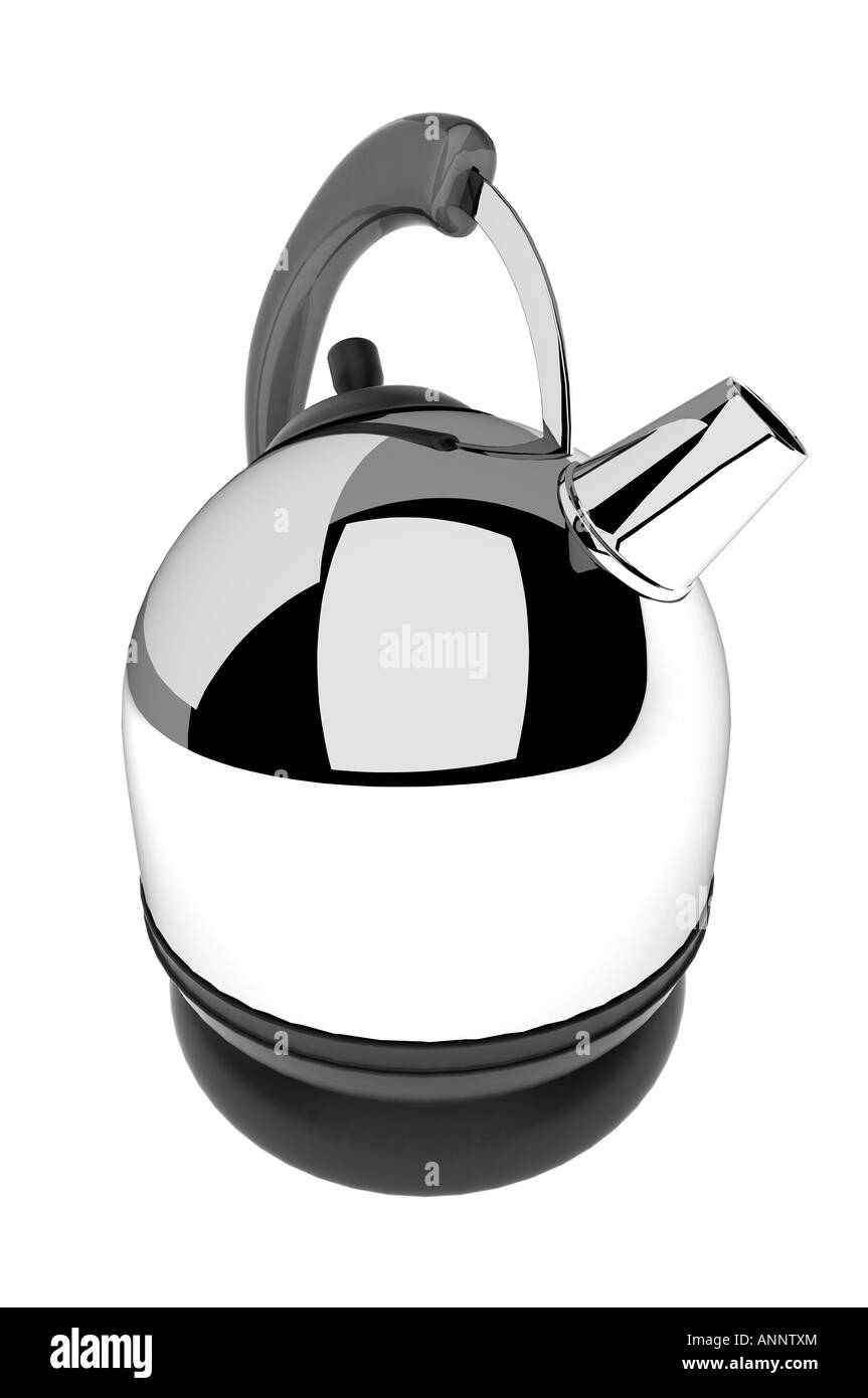 Chrome Tea kettle Stock Photo Alamy