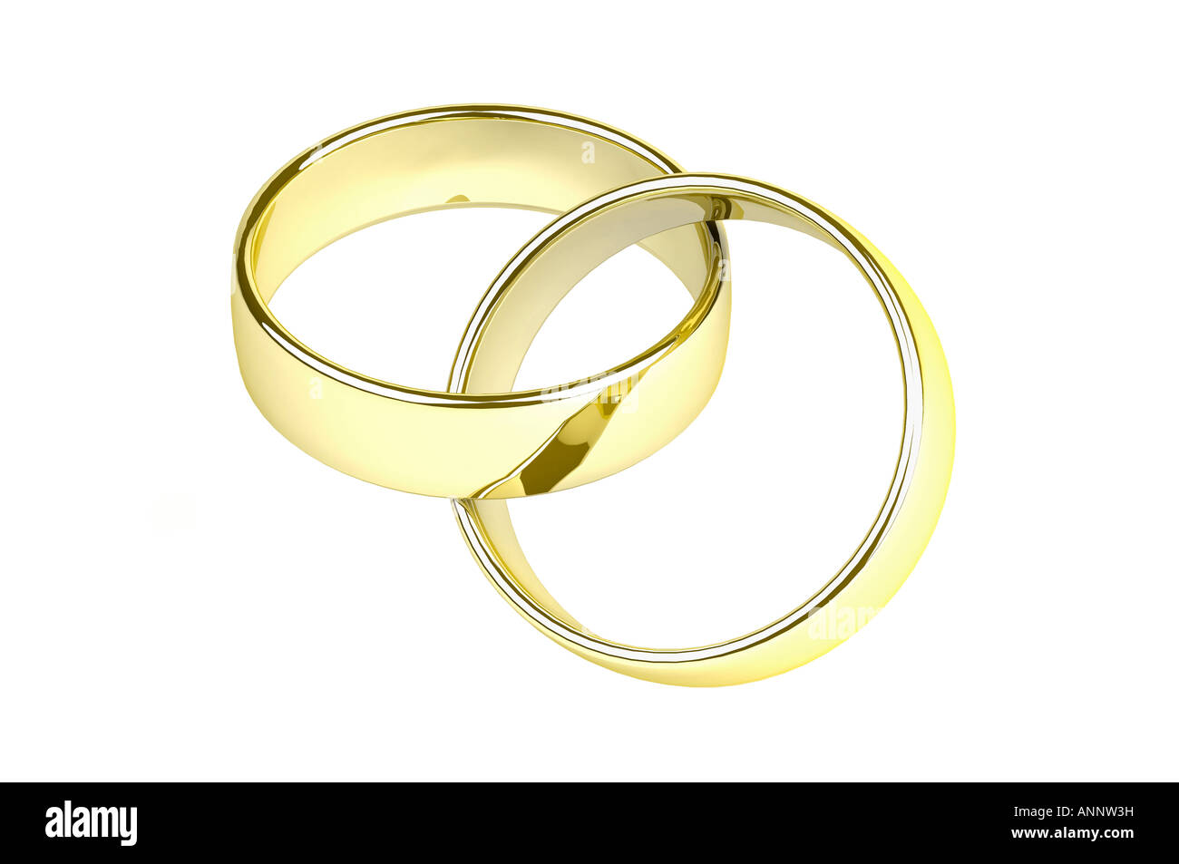 Interlocked Wedding Rings Over Blue Background - 3d Render Stock Photo,  Picture and Royalty Free Image. Image 5862631.