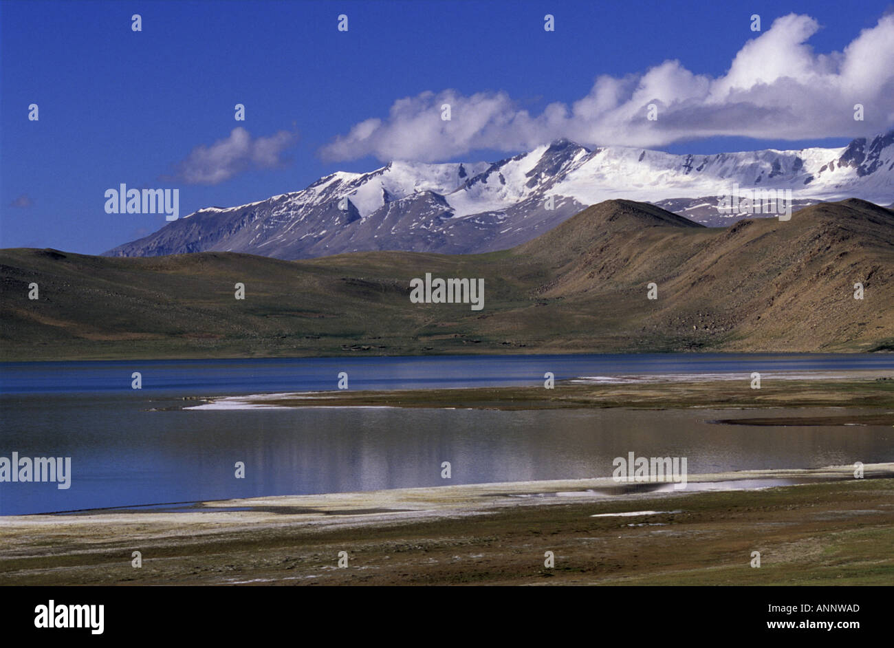 Salt lake in the remote region of Ladakh, India Stock Photo
