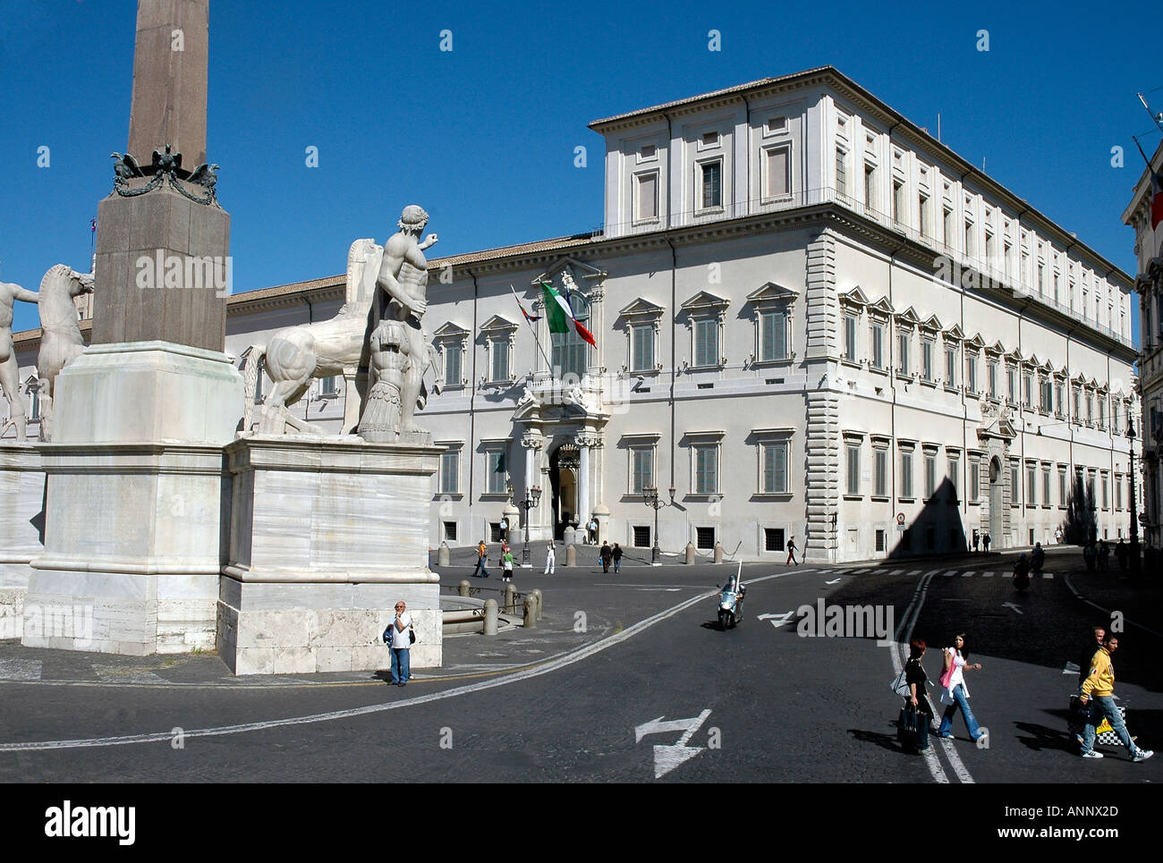 Palazzo del Quirinale the President's residence at the top of Quirinale the highest of Rome's seven hills Stock Photo