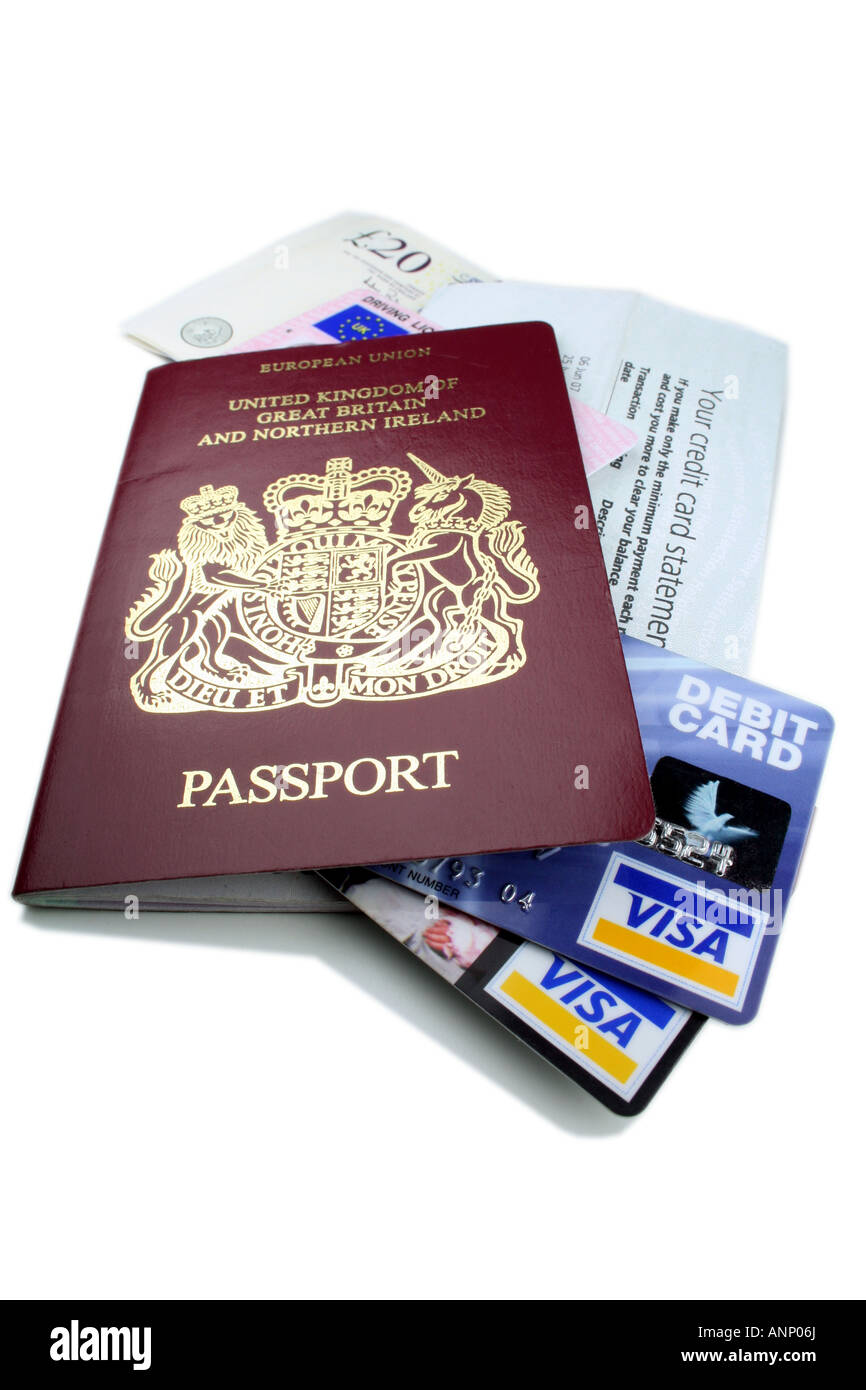 Collection of personal documents Stock Photo Alamy