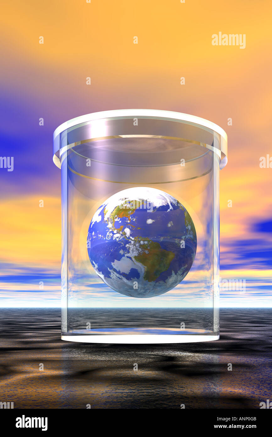 Close up of a globe in a jar Stock Photo Alamy