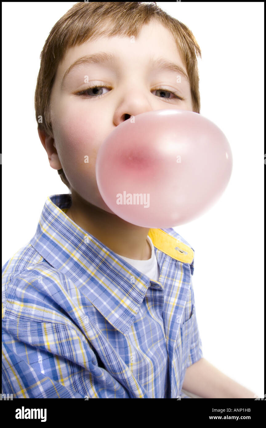 Boy blow bubble gum hires stock photography and images Alamy