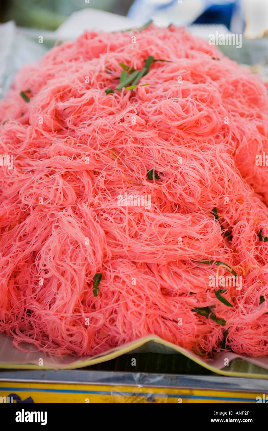 Pink Noodles Chatuchak Market Bangkok Stock Photo
