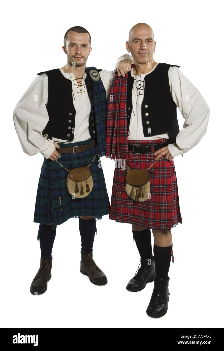 Portrait of two men wearing traditional costumes Stock Photo - Alamy
