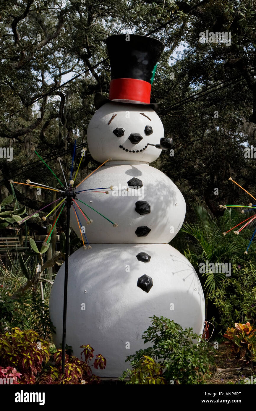 Giant Snowman Statue Stock Photo Alamy